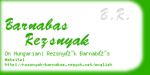 barnabas rezsnyak business card